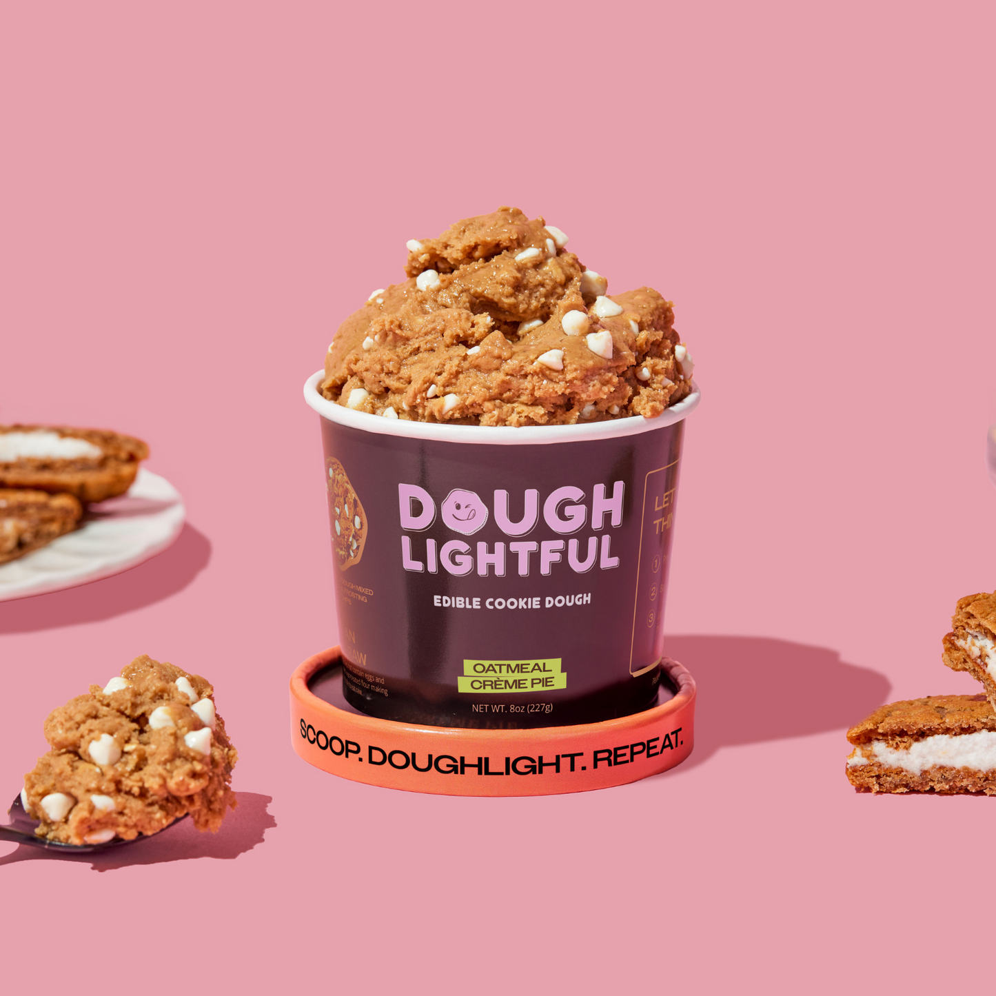 Doughlightful Oatmeal Crème Pie - Edible Cookie Dough