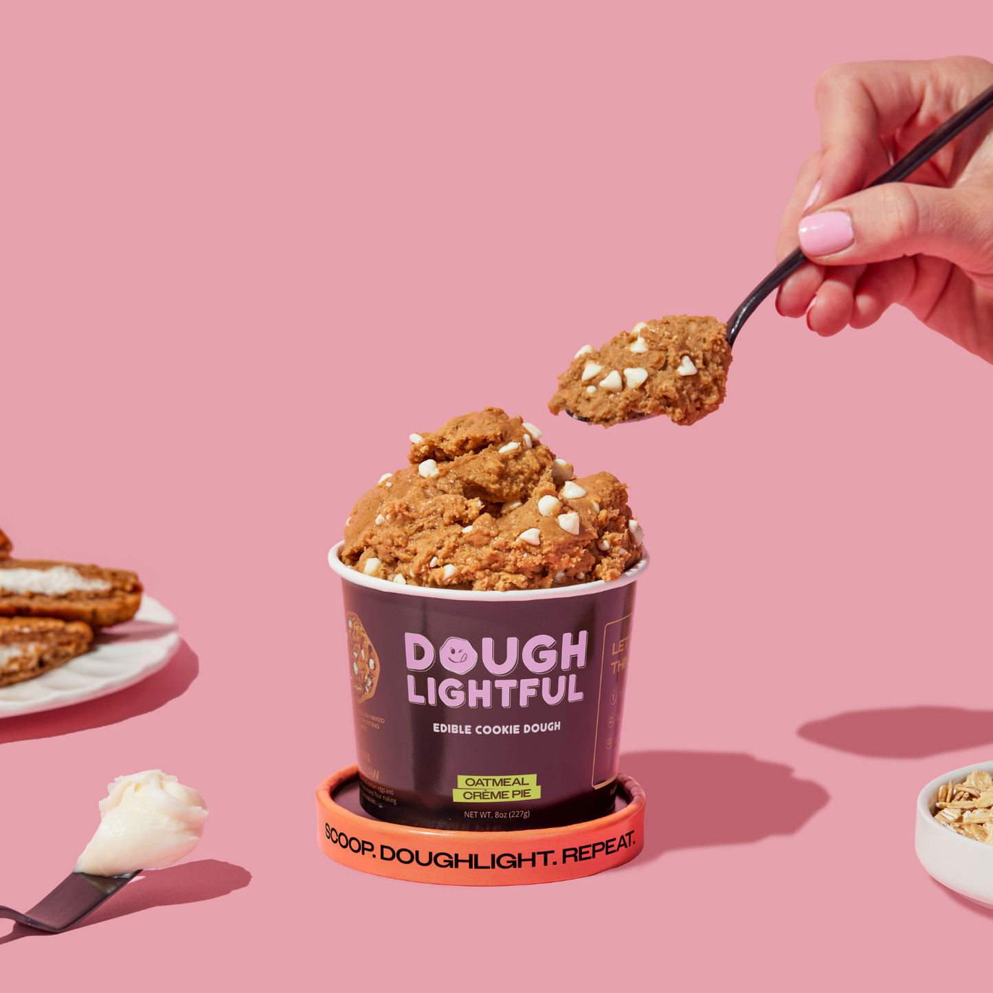 Doughlightful Oatmeal Crème Pie - Edible Cookie Dough